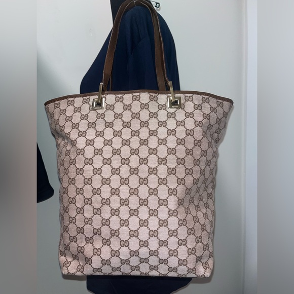 Gucci Handbags - Gucci Canvas/Nylon Lining Tote